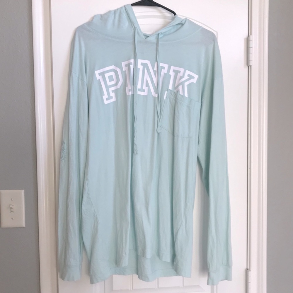 VS Pink Teal Logo hoodie
